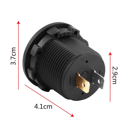 12V Motorcycle LED Digital Display Voltmeter Waterproof Voltage Gauge Meter for Motorbike Battery Monitoring Black Universal Use