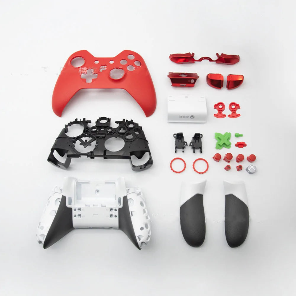 Xbox One Elite Controller 1st Gen Full Housing Shell Replacement Kit – Faceplate, Buttons & Rear Grip Hard Case Set