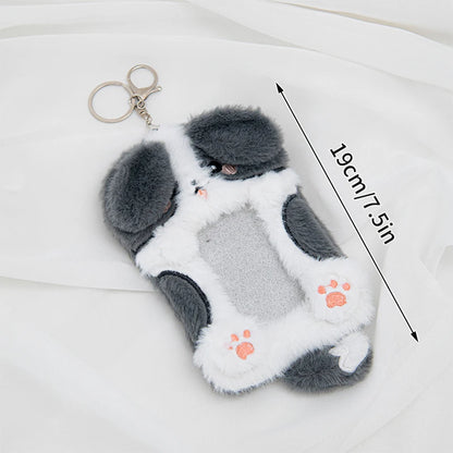 Cute Plush Photo Card Holder - Kpop Idol Bus Card Protector & Picture Album Case