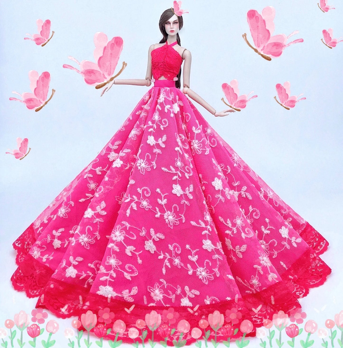 Barbie Doll Wedding Dress – Elegant Outfit for 11.5" & 12" Dolls