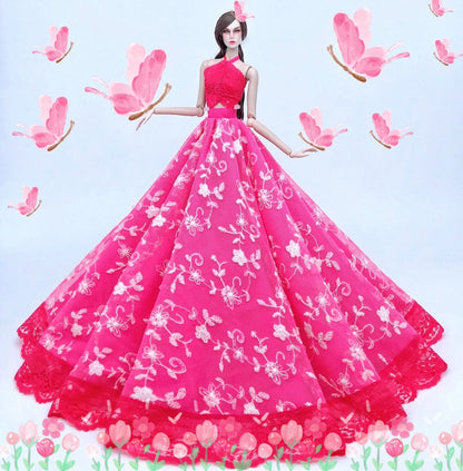 Barbie Doll Wedding Dress – Elegant Outfit for 11.5" & 12" Dolls