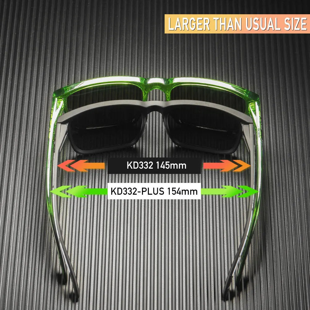 KDEAM Large Size Polarized Men’s Sunglasses – Photochromic Night Vision Oversized Fashion Shades for Men & Women, 154mm Width