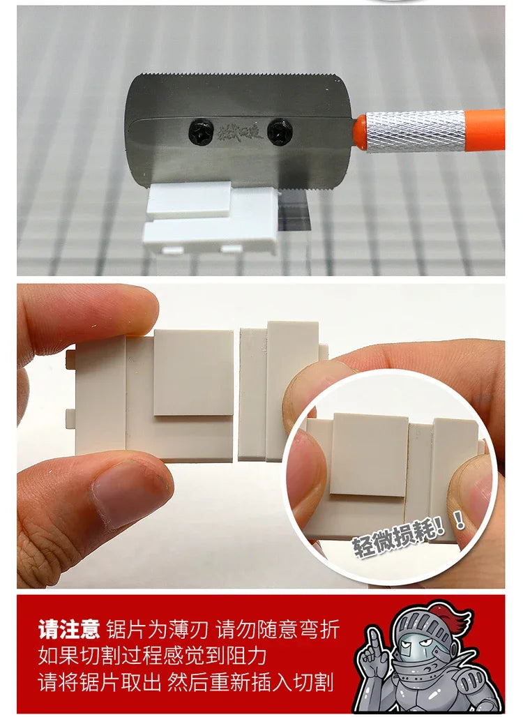Hobby Model Craft Mini Hand Saw – 3 Blade Styles Etching Chip Saw for Model Building