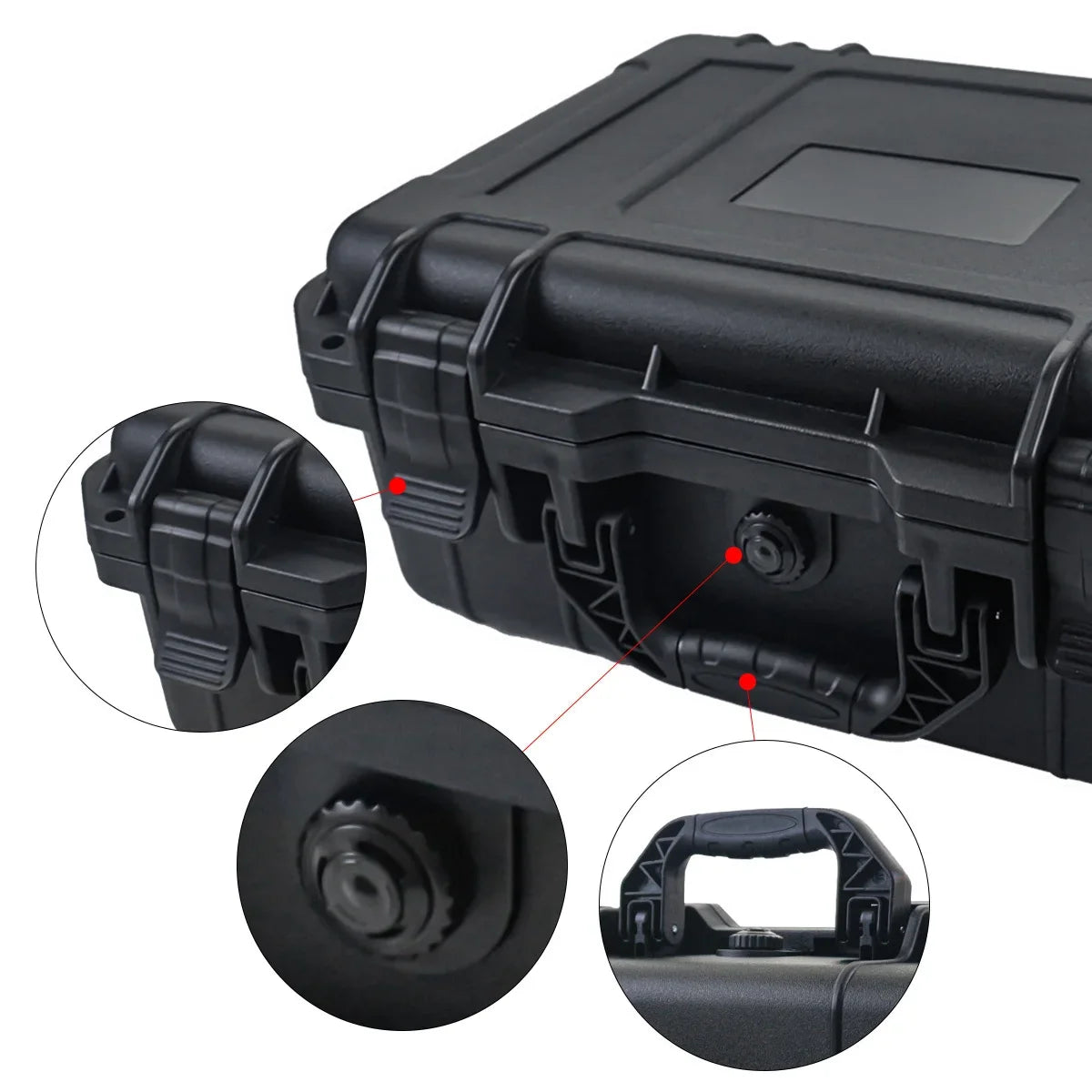 Waterproof Hard Tool Carry Case - Protective Storage Box with Pre-Cut Sponge Organizer for Equipment