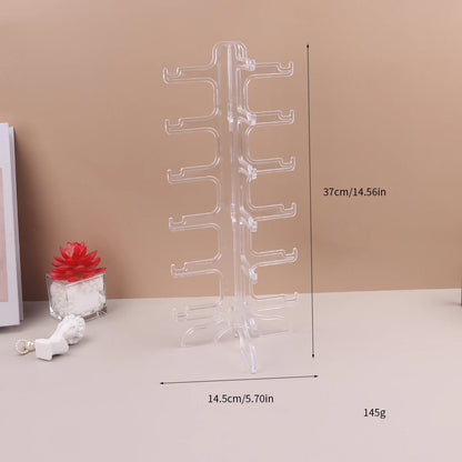 Plastic Sunglasses Display Rack – Eyeglasses Storage Stand for Home Organizer