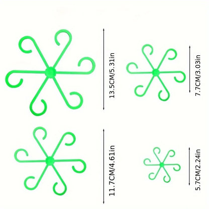 4-Piece Plant Support Clips - Turtle Back Stem Fixators for Garden, Hydroponic & Tree Branch Support
