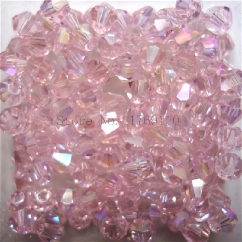 Isywaka 3–8mm Austria Crystal Bicone Glass Beads – Colorful Faceted Loose Spacer Beads for DIY Jewelry Making, Bracelet & Charm Craft Supplies