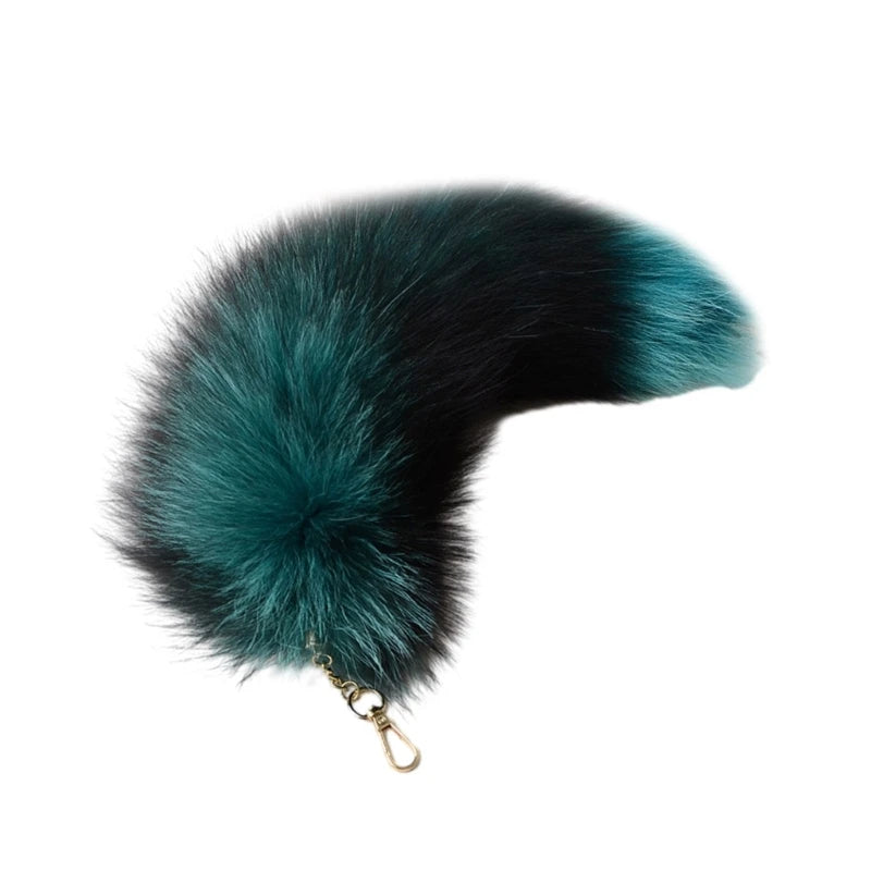 New Fashion Wolf Tail Fur Keychain – Unisex Car Keyring & Bag Charm Accessory Gift