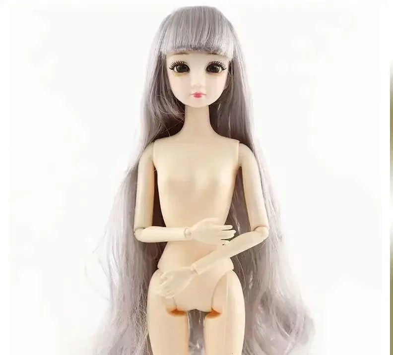 30cm BJD Doll 12-Joint 1/6 Girl Toy — Dress, 3D Eyes, Clothes & Shoes, Kids Gift for Girls
