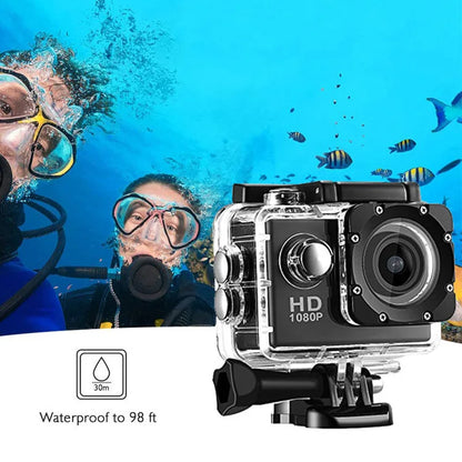 4K Action Camera for Outdoor Sports — 3MP, 900mAh, Waterproof Underwater Case, 2.0" Video Recording