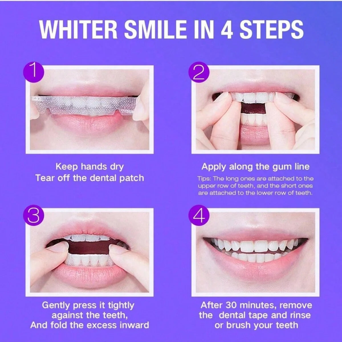 9D Teeth Whitening Strips - Tooth Brightening Treatment for a Whiter Smile and Daily Oral Care