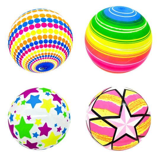3pcs Rainbow Ball Toys – Eco-Friendly Soft Leather Balls for Kids, Indoor & Outdoor Play, Party Gifts