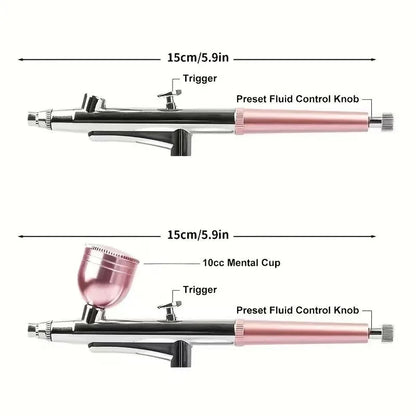 Portable Single-Action Airbrush Spray Gun — 0.3mm Nozzle Pen for Model, Cake, Nail, Car Painting & Beauty Inkjet