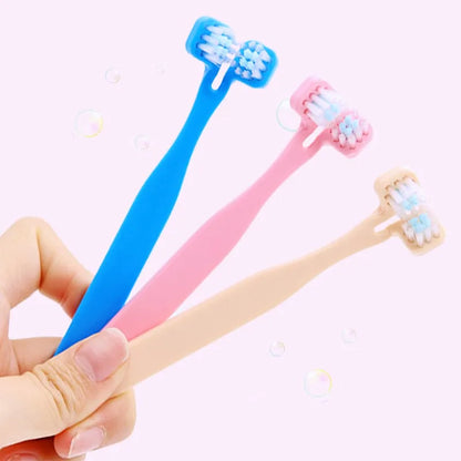Double Sided Dog Toothbrush Set - 2pcs Pet Oral Care Toothbrushes for Teeth Cleaning and Dental Hygiene