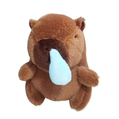 Plush Cocoa Cat Snapper Keychain – Cute Soft Doll Pendant, Exquisite Schoolbag Charm Accessory