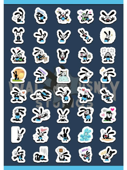 40pcs Graffiti Oswald the Lucky Rabbit Stickers – Cute Cartoon Decals for Luggage, Laptop & Skateboard