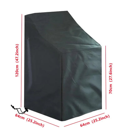 Stacked Chair Dust Cover — Waterproof, Dustproof Outdoor Garden Furniture Protector & Storage Bag