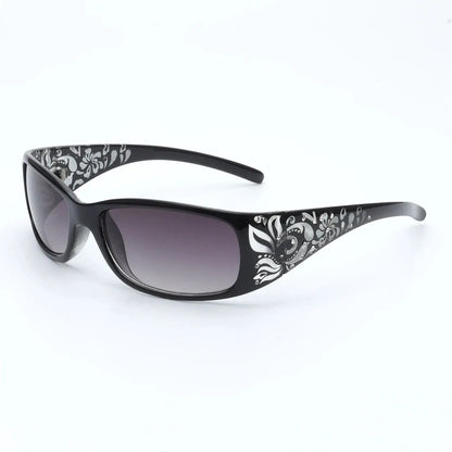 Y2K Retro Square Sunglasses - Women's Pattern Relief Frame Fashion Eyewear for Summer Beach & Vacation