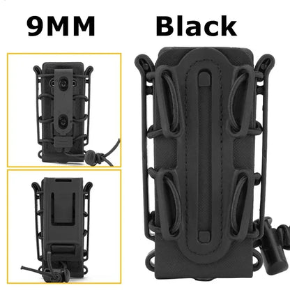 5.56mm & 7.62mm Tactical Fast Mag Pouch - MOLLE Belt Clip Soft Shell Rifle & 9mm Magazine Carrier