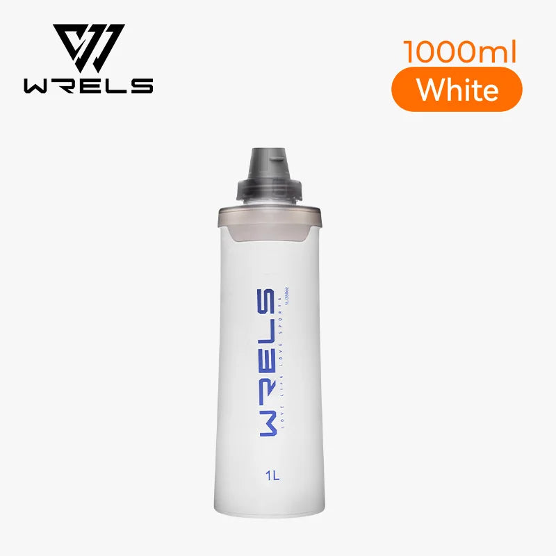 WRELS Soft Water Bottle with Filter - Ultralight Collapsible Hiking & Camping Hydration Flask