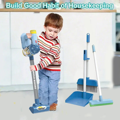 Kids Electric Vacuum Cleaner Toy Set – Simulation Role Play Housekeeping Educational Gift for Toddlers Boys & Girls