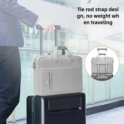Business Laptop Bag Case - Shoulder Tote Briefcase for 13, 15, 17 Inch MacBook, HP, Huawei, Asus, Dell - Handbag Style