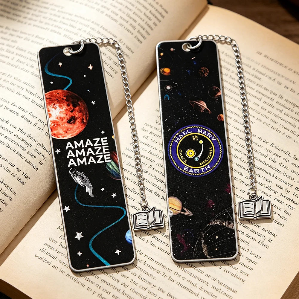 Project Hail Mary Double-Sided Bookmark - Sci-Fi Movie Collectible and Reading Accessory Gift for Book Lovers