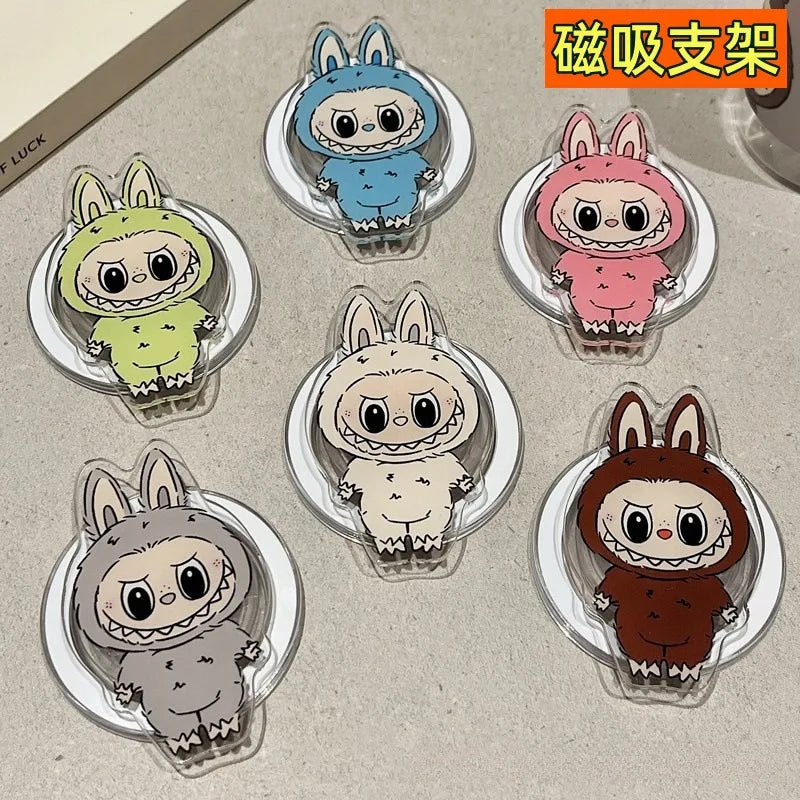 Labubu The Monsters Box — Magnetic Folding Phone Grip & Holder with Cute Cartoon Design for iPhone & Samsung