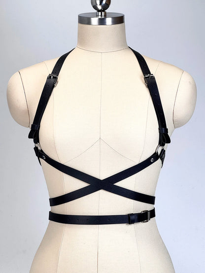 Women’s Punk Fashion Body Harness Belt, Gothic Street Style Waist Corset Suspenders Clothing Accessory