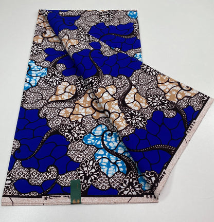 African Ankara Wax Print Fabric - 100% Cotton Soft Nigerian Real Wax Material for Women’s Party Dresses