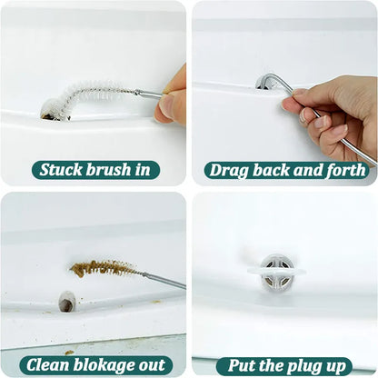 5-Piece Refrigerator Drain Hole Cleaning Set - Clog Remover and Dredge Tools with Fridge Hole Brush for Household Cleaning