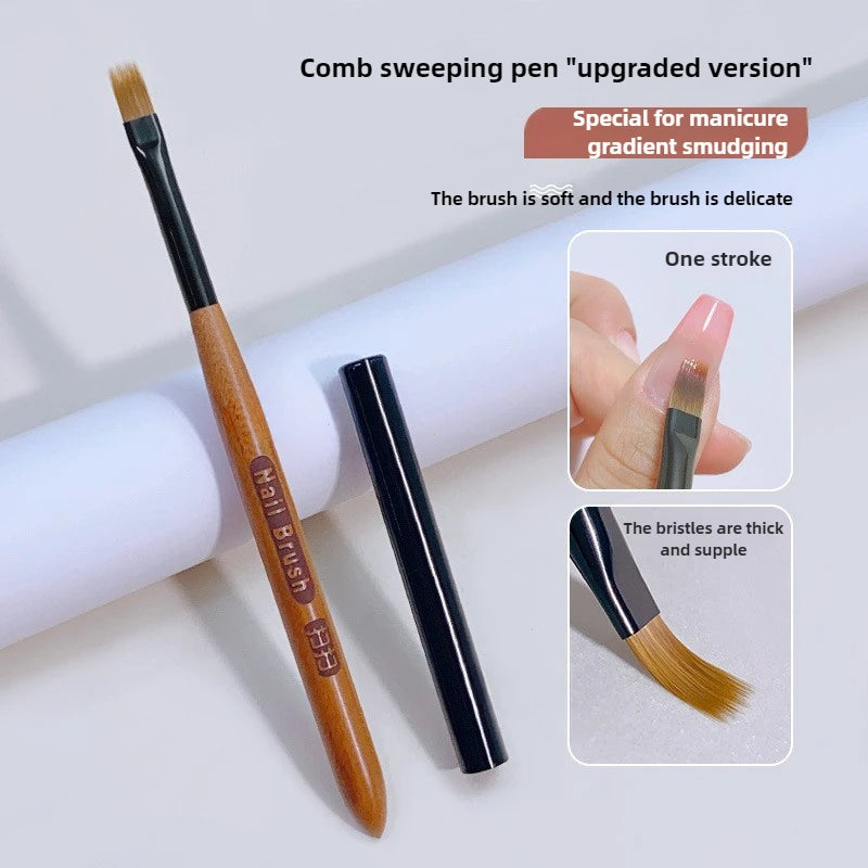 Gradient Nail Art Brush – Acrylic Ombre Pen, DIY UV Gel Painting & Drawing Flowers Nails Brush for Salon Manicure Tools