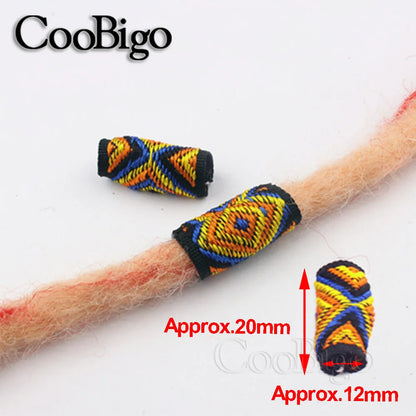 Braid Hair Rings & Tubes — Hip-Hop Dreadlock Beads, Embroidery Fabric Clips, Cuffs & Hair Decor DIY Craft Supplies by CooBigo
