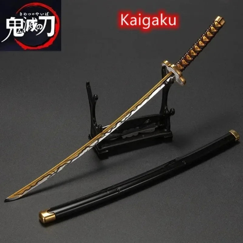 25cm Demon Slayer Metal Katana Sword Toy – Tanjirou Ghost Killer Anime Cosplay Prop & Home Decor Collection