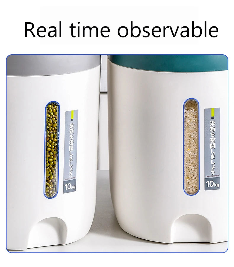 XIAOGUI 5KG/10KG Rice Dispenser - Kitchen Organizer & Storage Container, Cereal Jar for Home, Food Storage Box