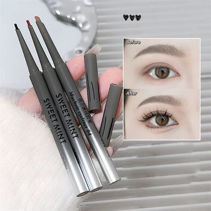 Silky Long-Lasting Waterproof Eyeliner Pencil – Natural Matte Wine Red Eye Makeup Pen