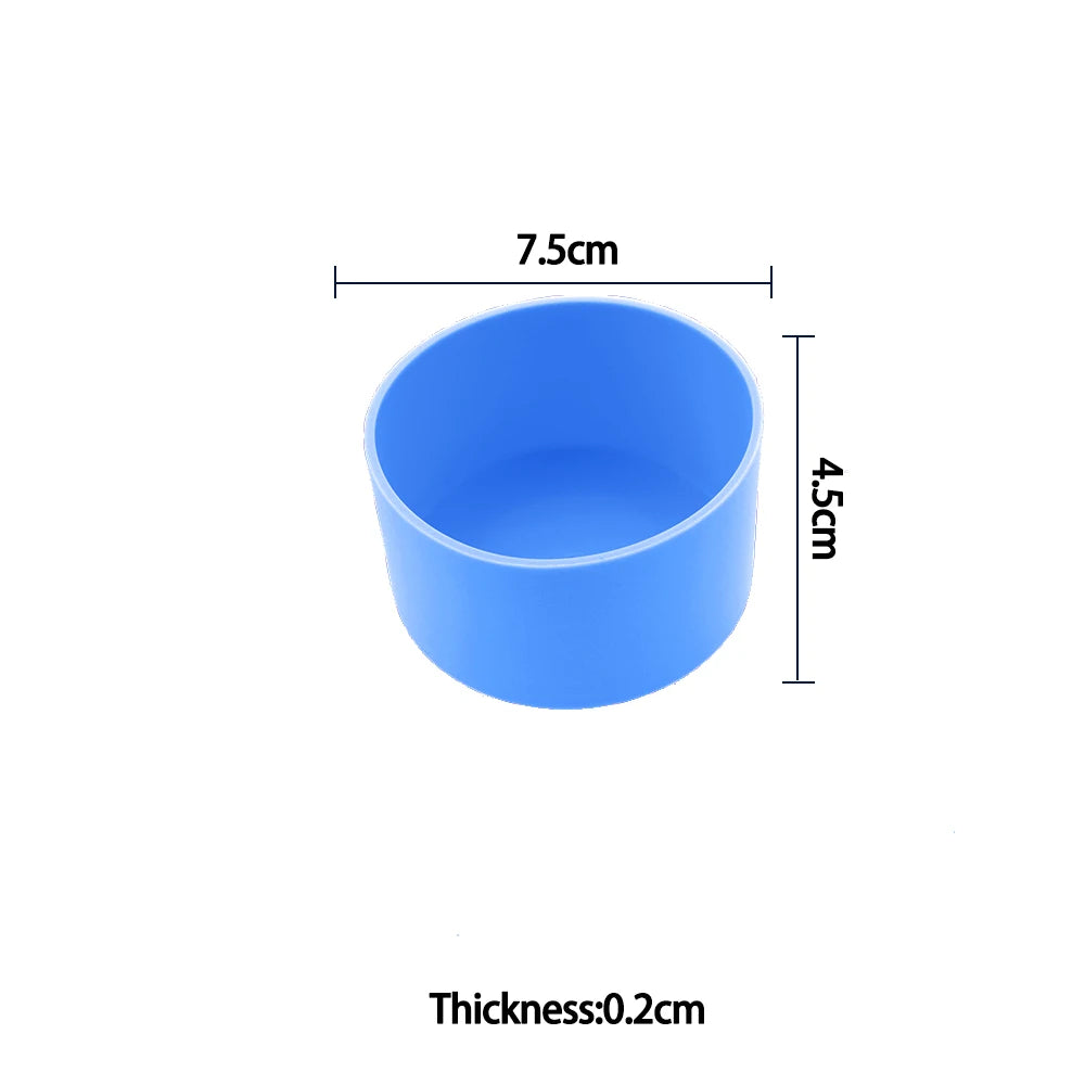 For Better Life , 7.5cm Soft Silicone Cup Bottom Protector Sleeve - Anti-Damage Accessory for Glass Water & Tea Bottles