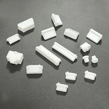 16-Piece Universal Silicone Port Plugs - Anti-Dust USB & Laptop Computer Port Protectors