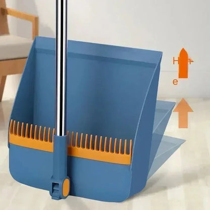 Household Broom & Dustpan Set – Foldable Sweep Broom with Brush Head and Garbage Shovel for Easy Cleaning