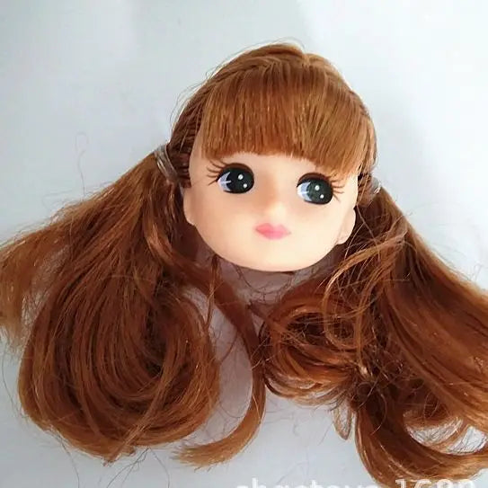 Jenny Licca Doll Heads - Colorful Long Hair DIY Doll Dressing Figures for Girls