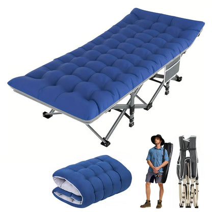 Folding Camping Cot – Portable Heavy Duty Outdoor Bed for Adults, Beach, RV, and Noon Break, 200KG Weight Capacity