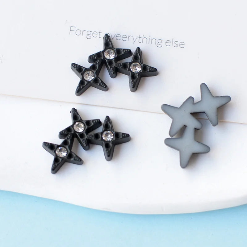 WFFNNKC 10Pcs Kawaii Rhinestone Star Flatback Resin DIY Accessories – Wedding, Scrapbooking, Hairpin, Jewelry & Brooch Decor