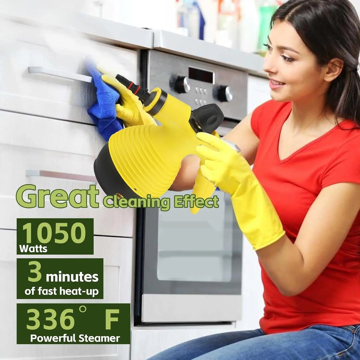 Steam Mop with Detachable Handheld Cleaner — 350ML 1050W Floor Steamer for Floors, Tiles, Windows & Couch