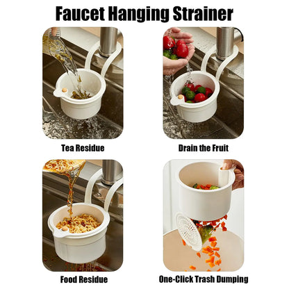 Self-Cleaning Kitchen Sink Strainer Basket - Automatic Waste Catcher & Draining Filter