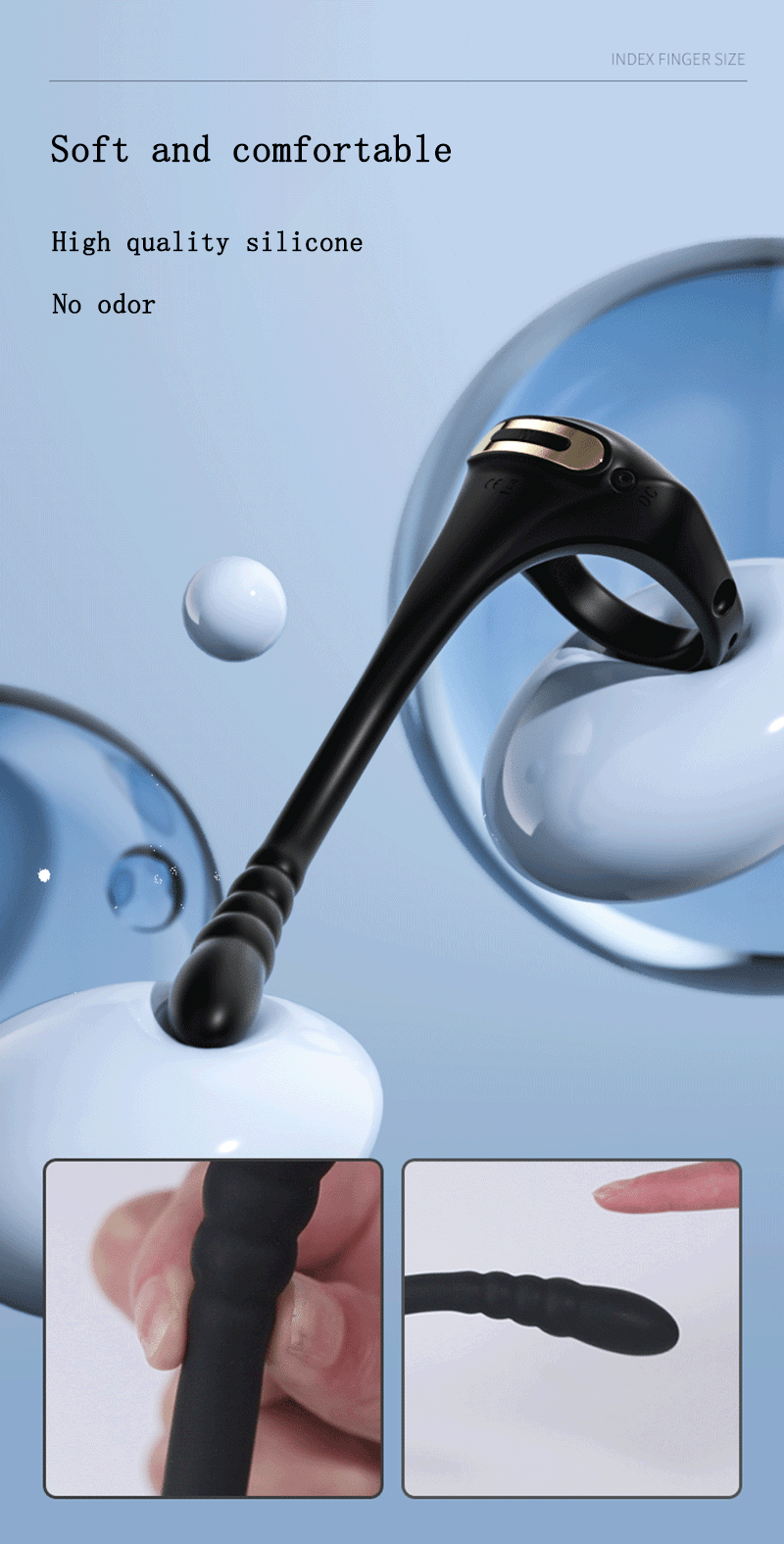 Adjustable Vibrating Penis Ring – Delayed Ejaculation, Enlargement, Prostate & Anal Massage Adult Male Sex Toy