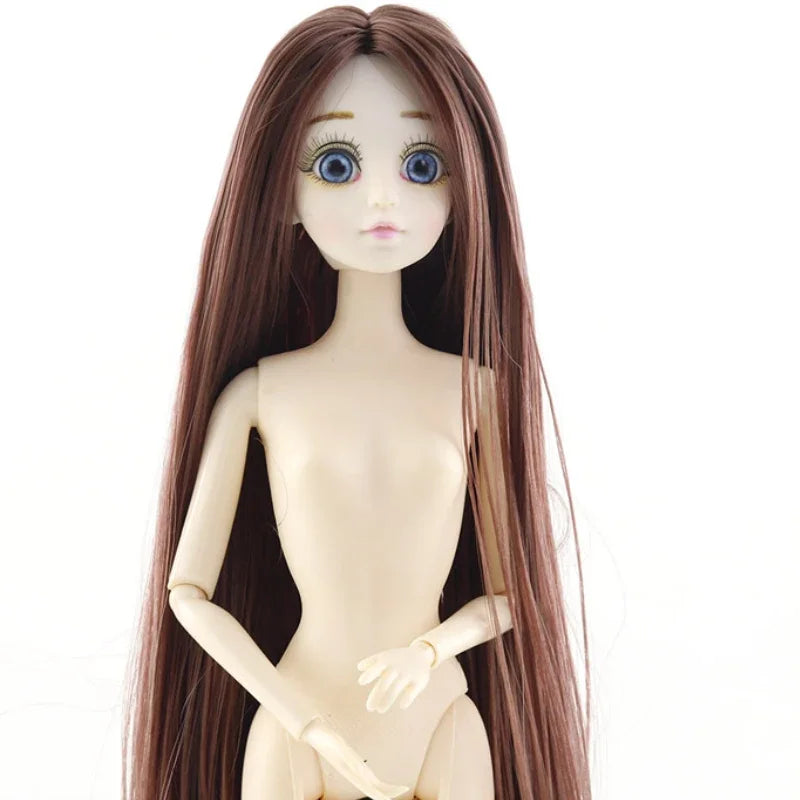 30cm Fashion Princess Babi Doll – 3D Eyes, 20-Joint DIY Plastic Doll for Girls, BJD Model