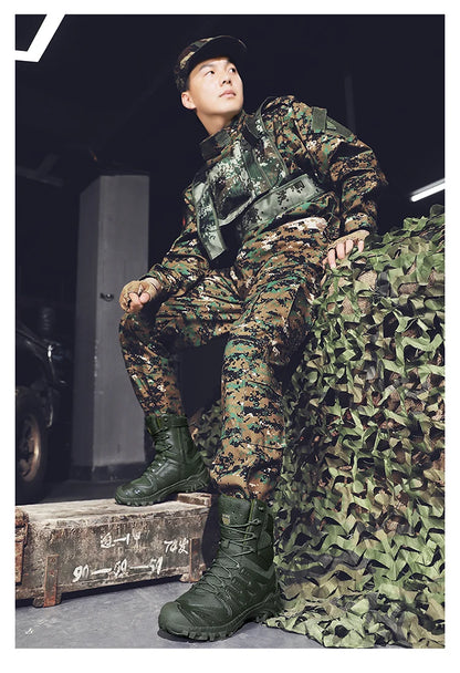 Special Forces Desert Combat Boots - Men's Tall Wear-Resistant Tactical, Waterproof Training & Outdoor Mountaineering Sports Boots
