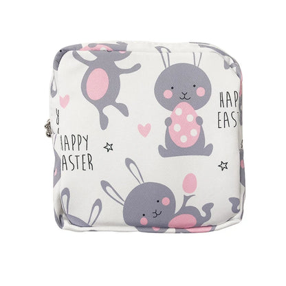Cute Cartoon Girl Cosmetic Bag – Mini Travel Makeup Organizer for Lipstick, Sanitary Pads & Toiletries