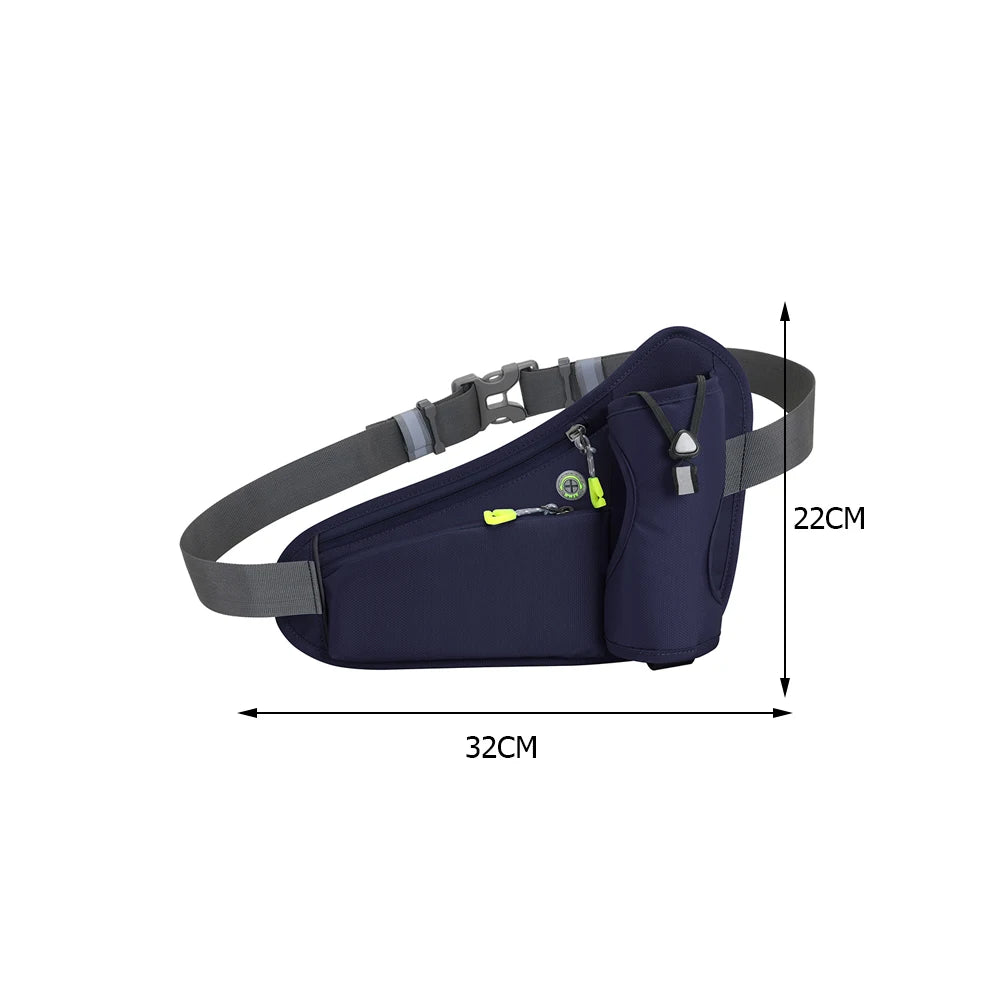 Running Waist Bag with Water Bottle Holder – Hydration Fanny Pack for Men & Women, Gym, Jogging, and Cycling