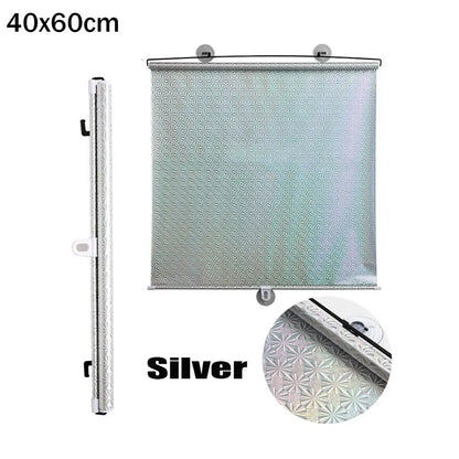 Universal Nail-Free Roller Blinds – Suction Cup Blackout Sunshade for Car, Bedroom, Kitchen & Office Windows
